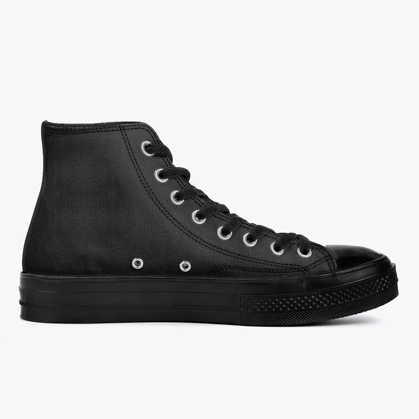 1047. High-Top Canvas Shoes - Black