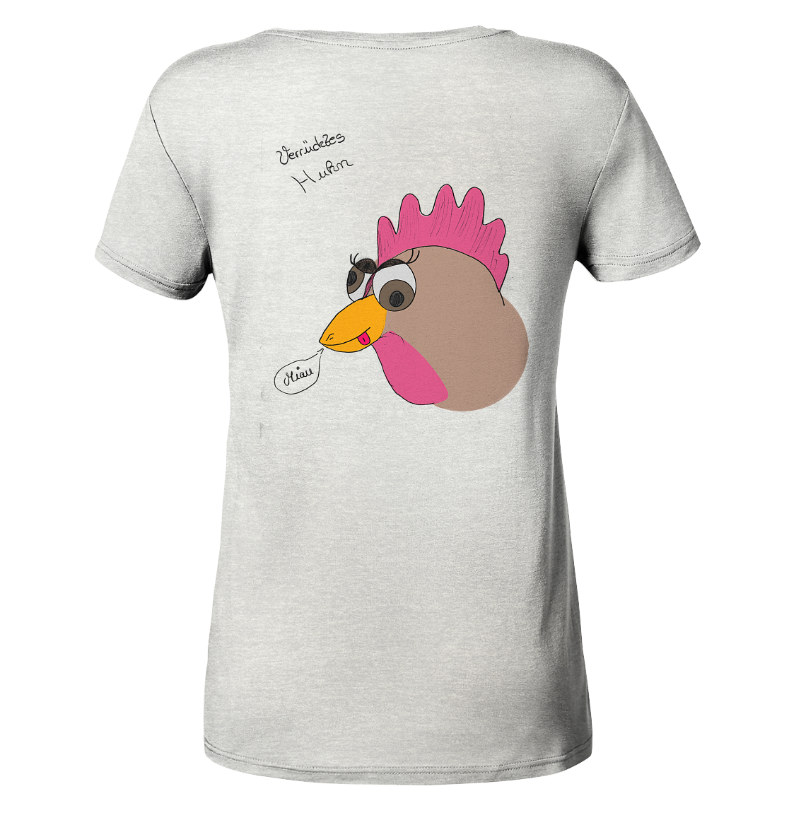 Verrücktes Huhn - Ladies Organic V-Neck Shirt