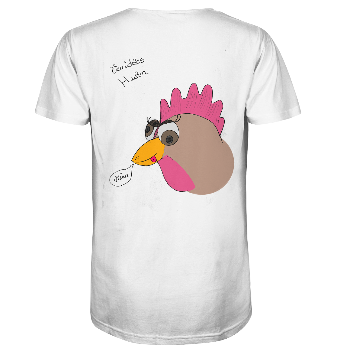 Verrücktes Huhn - Mens Organic V-Neck Shirt