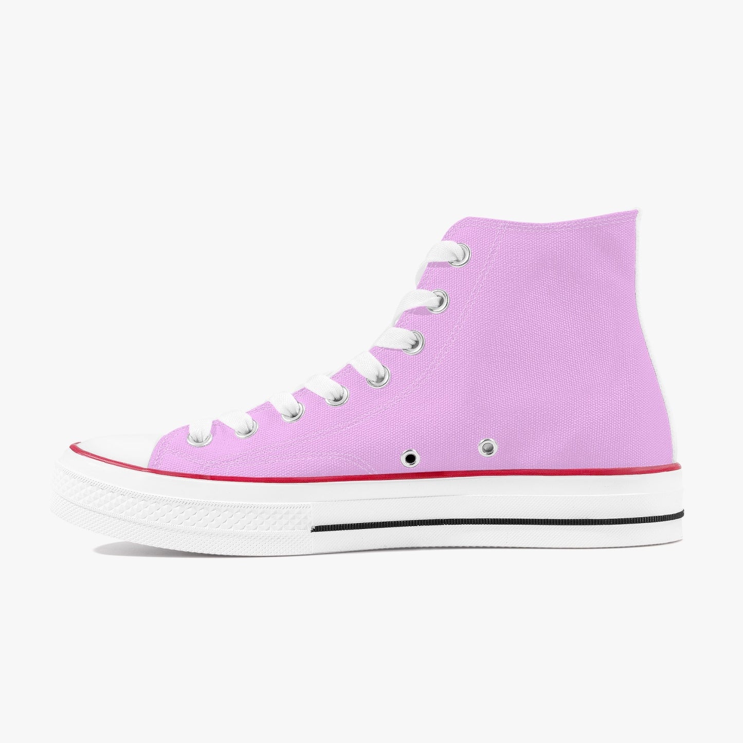 1046. High-Top Canvas Shoes - White