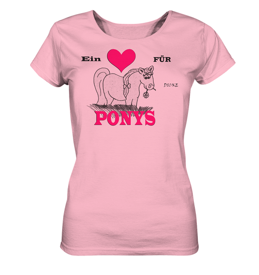 1 Herz für dicke Ponys - Ladies Organic Shirt