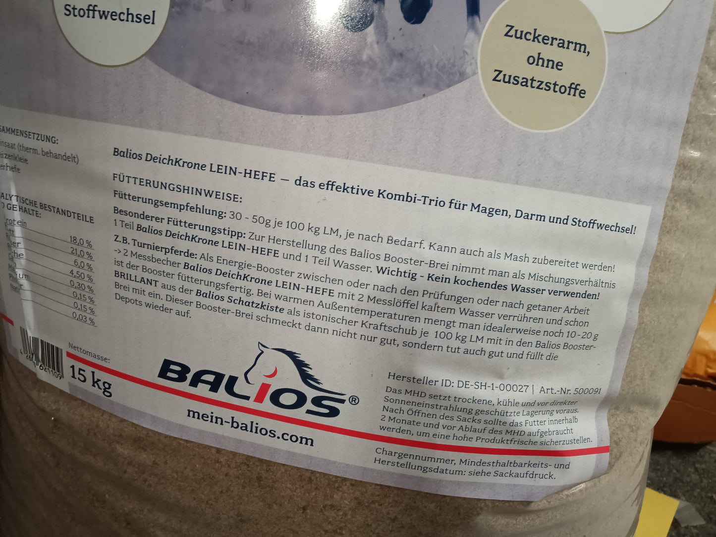 Balios Leinhefe 15kg