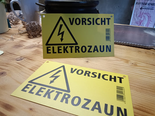 Warnschild : Vorsicht Elektrozaun